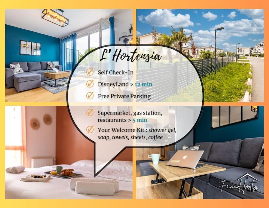 Disneyland 13Min - Kingsize Bed - Private Parking - Terrace - Calm Village Ferrières-en-Brie Exterior foto